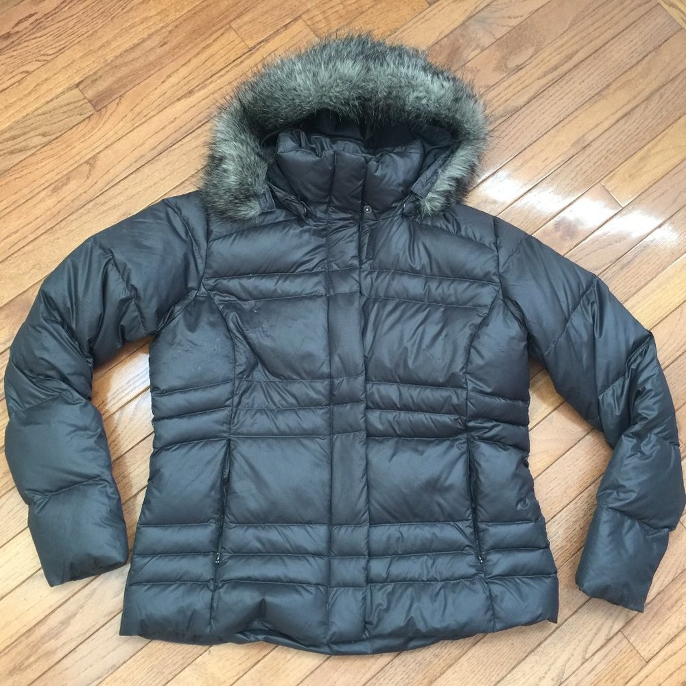 Womens Columbia Winter Puffer Coat fur hood XL